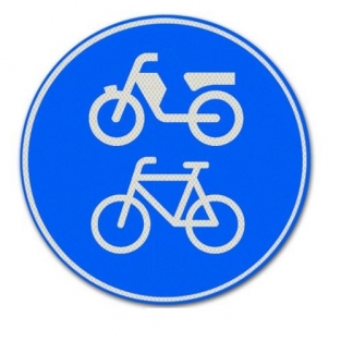 VERKEERSBORD G12A VERPLICHT FIETS / BROMFIETSPAD